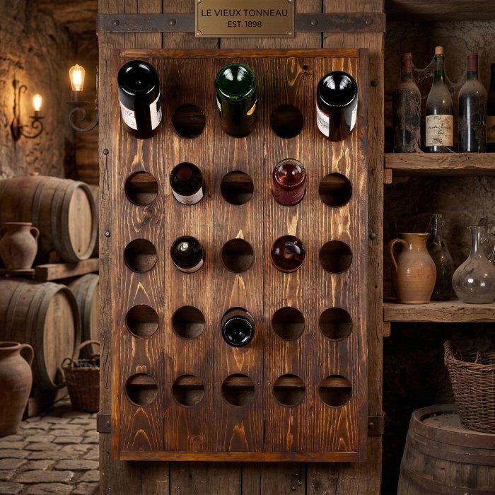 Hanah Home Soporte de Vino de Madera para 8 Botellas